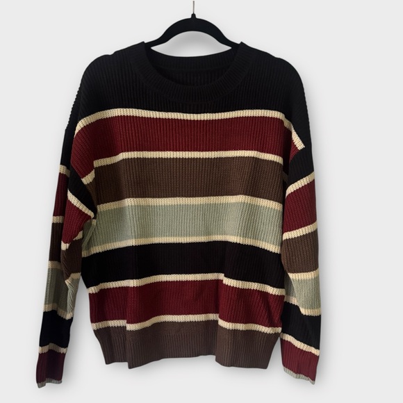 NEW Cupshe Striped Multicolor Women's Sweater Size Medium - Picture 7 of 8